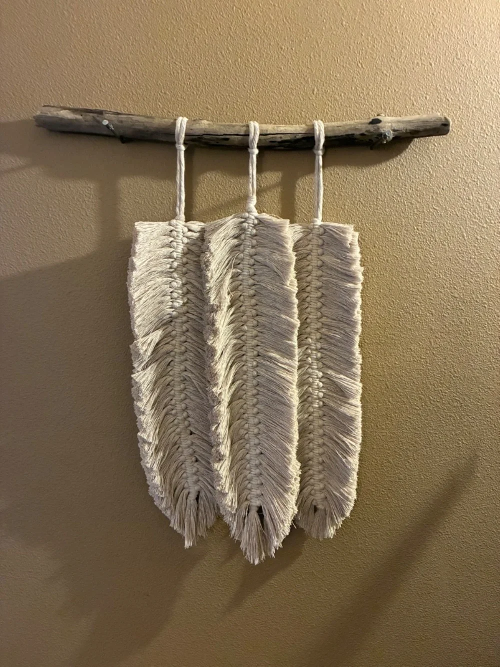 Various Macrame Feather Wall Hangings